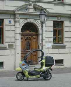 Jugendstilhaus mit meinem Roller